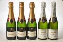 Champagne Bollinger Special Cuvee NV 3 hf bts, Lilbert-Fils GC Blanc de Blancs NV 2 hf bts