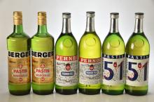 Berger Pastis 1 litre 45% Vol 2 bts Pernod 1 litre 45% Vol 2 bts Pernod 51 1 litre 2 bts Significant age Above 6 bts